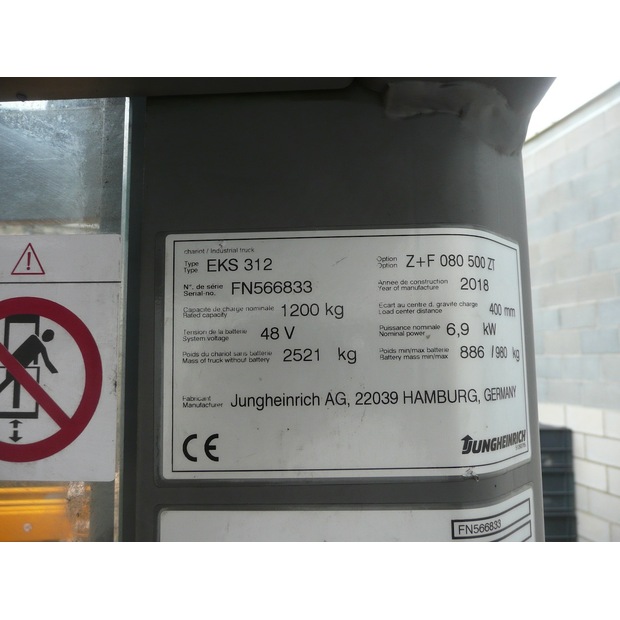 2018 Jungheinrich EKS 312 Z+F 500 ZT-45693033