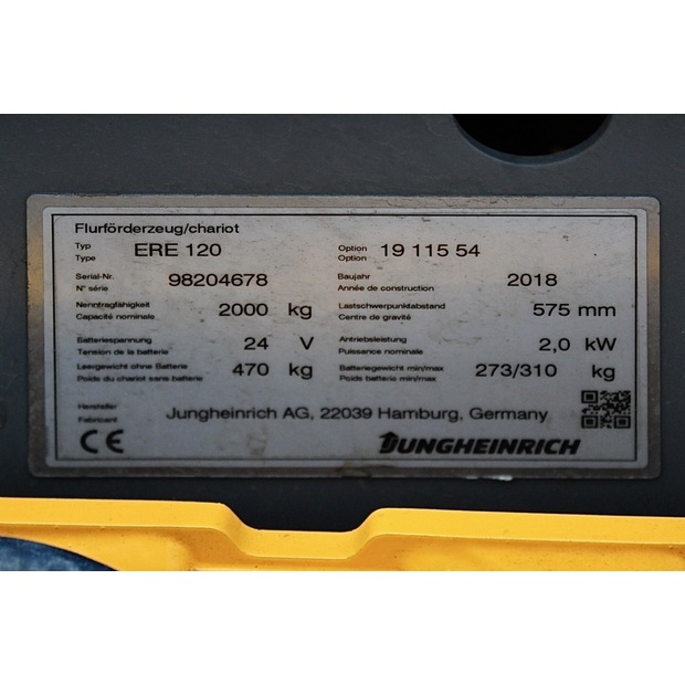 2018 Jungheinrich ERE 120 LI-ION-45693048