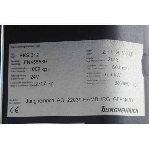 2013 Jungheinrich EKS 312 Z+I 650 ZT-45693170