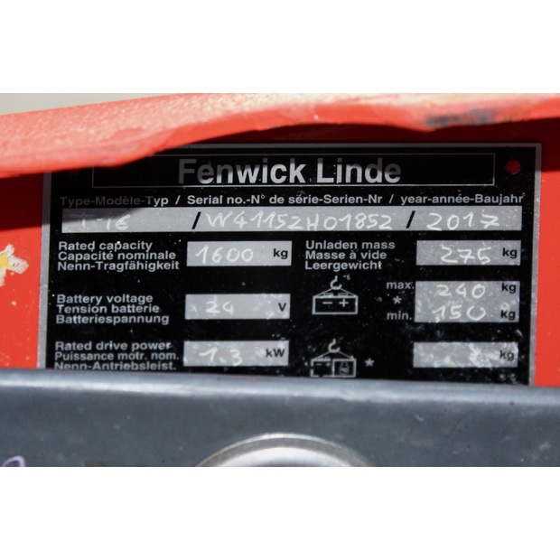 2017 Linde T16-45693199