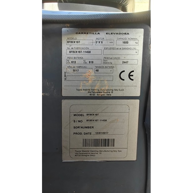 2017 Toyota 8FBEK16T-45693246