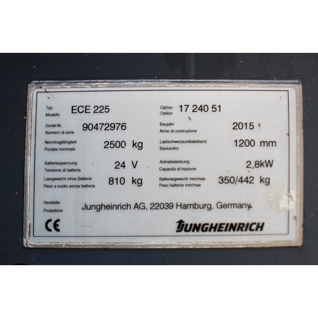 2015 Jungheinrich ECE 225-45693253