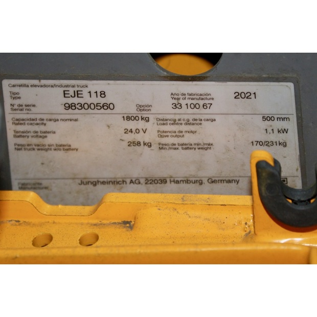 2021 Jungheinrich EJE 118-45693267