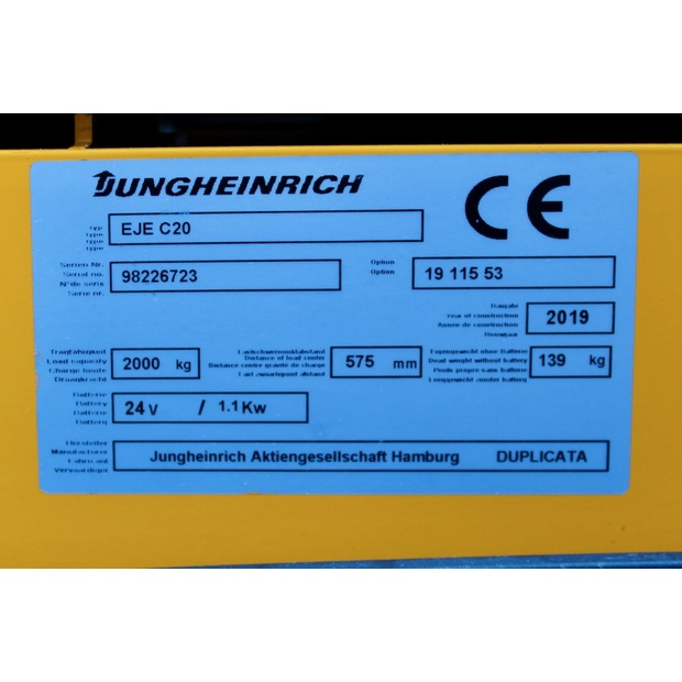 2019 Jungheinrich EJE C20-45693395
