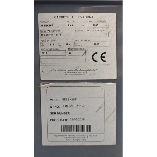 2018 Toyota 8FBEK16T-45693466