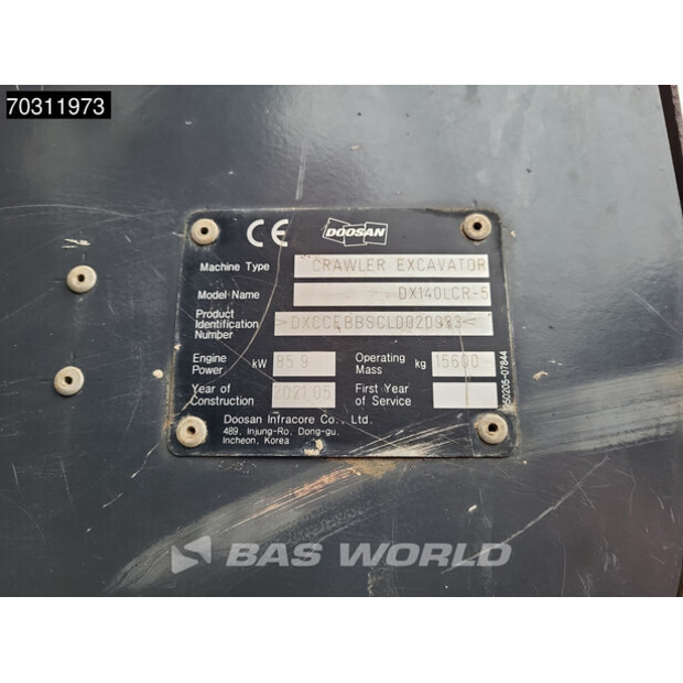 2021 Doosan DX140LCR-5-45694316