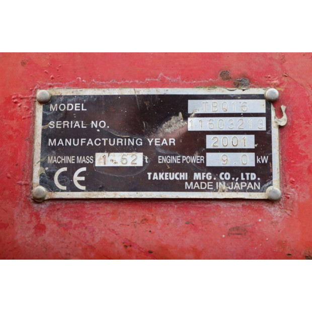 2001 TAKEUCHI TB016-45710579