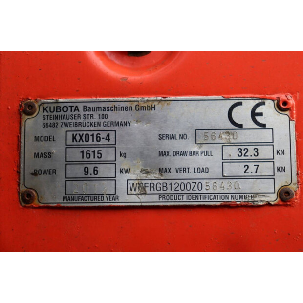 2013 KUBOTA KX016-4-45712258