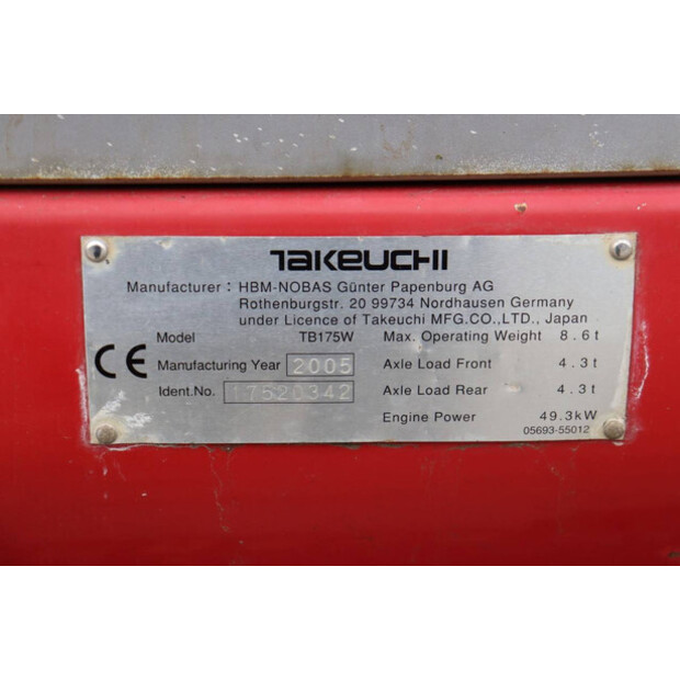 2005 TAKEUCHI TB175W-45715759
