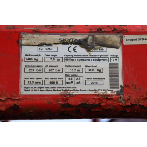 2014 SkyJack SJ 9250-45717997