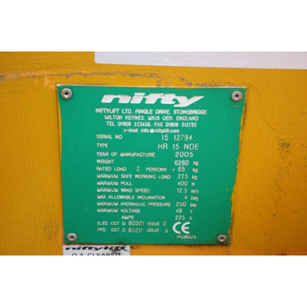 2005 Niftylift HR15NDE-45719086