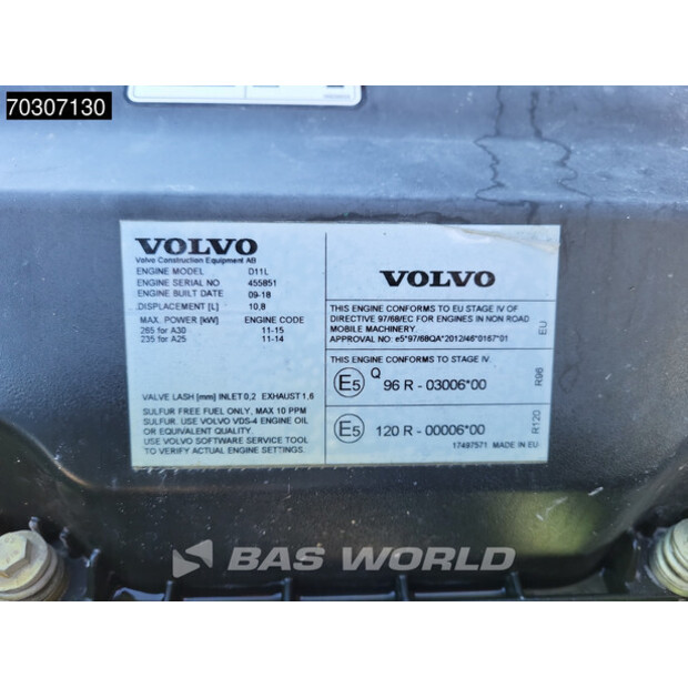 2019 Volvo A30G-45721227