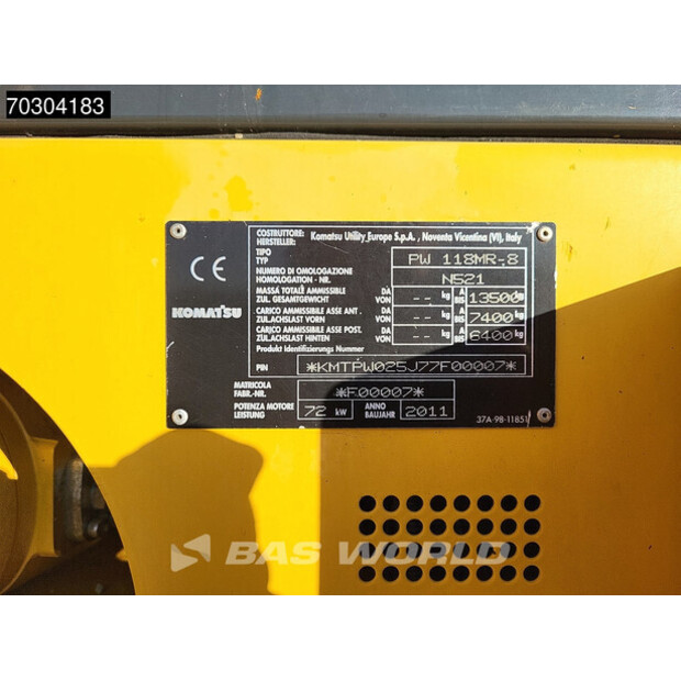 2011 Komatsu PW118MR-8-45742294