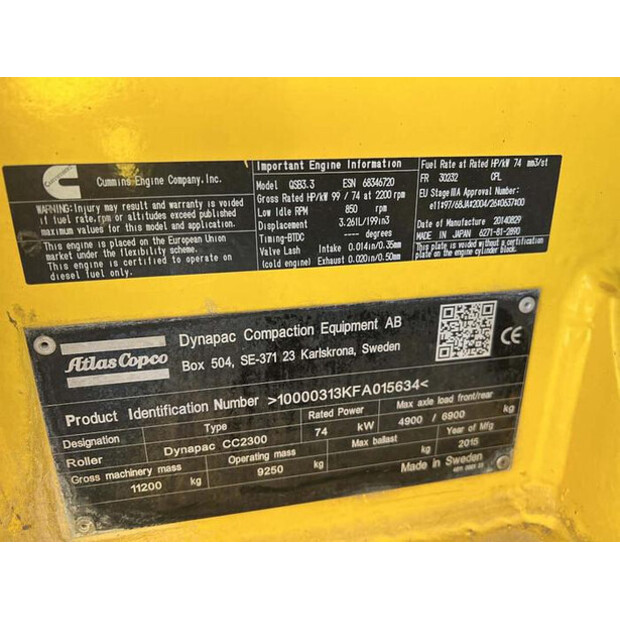 2015 DYNAPAC CC 224 HF-45757910