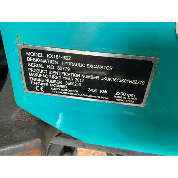2012 KUBOTA KX 161-3-45778905