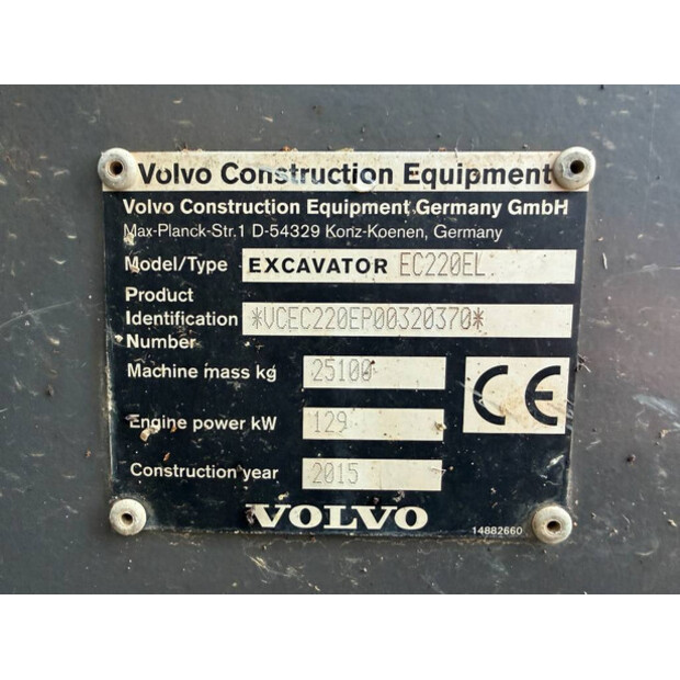 2015 Volvo EC220EL-45811959