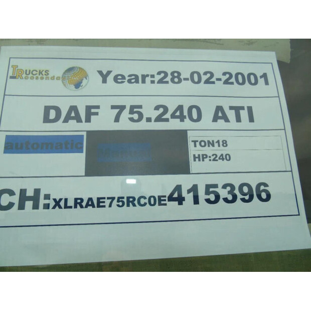 2001 DAF CF-45822911