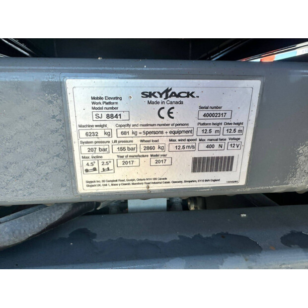 2017 SkyJack SJ8841-45828698