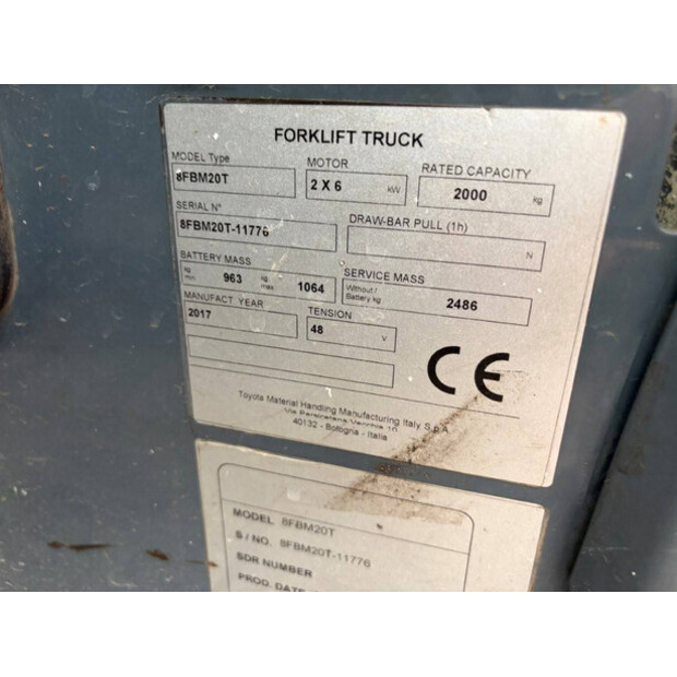 2017 Toyota 8FBM20T-45862029