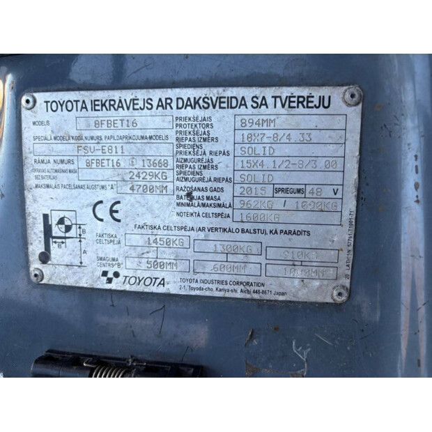 2015 Toyota 8FBET16-45862101