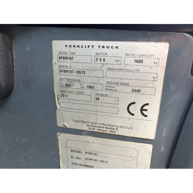 2017 Toyota 8FBM16T-45862364