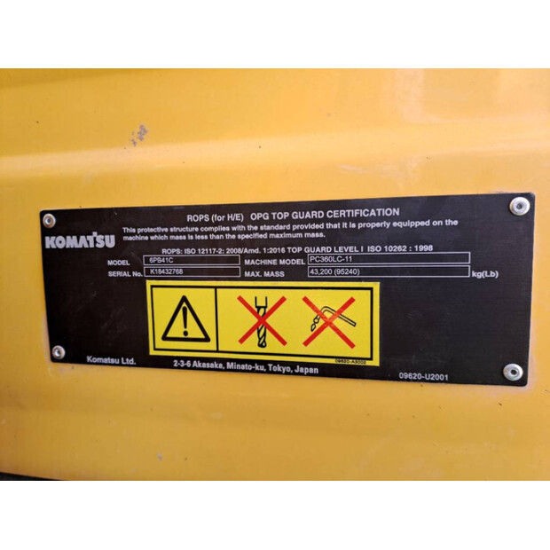 2018 Komatsu PC360LC-11-45865015