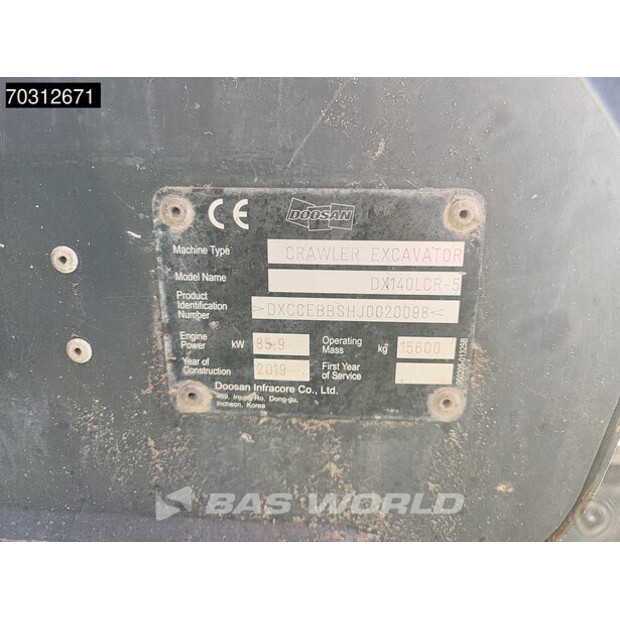 2019 Doosan DX140 LCR-5-45888985