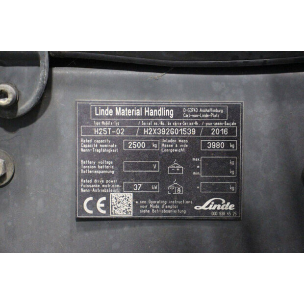 2016 Linde H25T-02-45909402