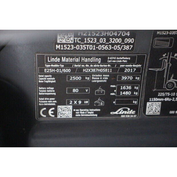 2017 Linde E25H-01/600-45910033
