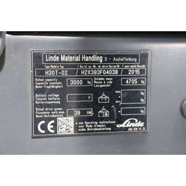 2015 Linde H30T-02-45910214