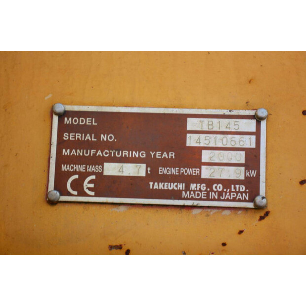 2000 TAKEUCHI TB145-45927467