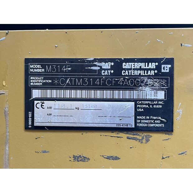 2016 Caterpillar M314F-45933466