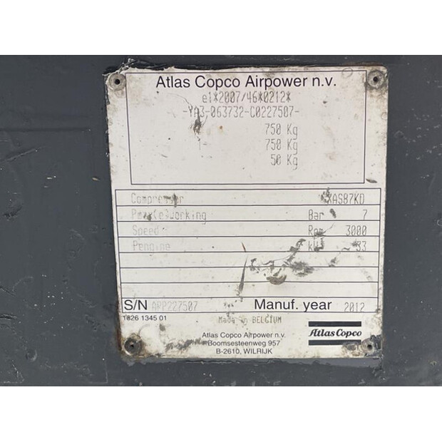 2012 Atlas-Copco XAS 87 KD-45933993