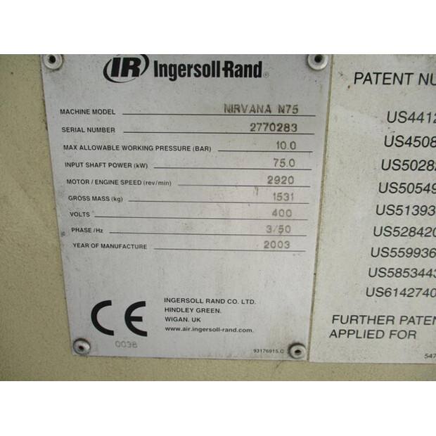 2003 INGERSOLL RAND N75-45934392