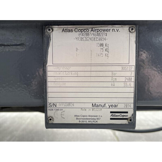 2014 Atlas-Copco XAS 137 KD 270 CFM-45934890