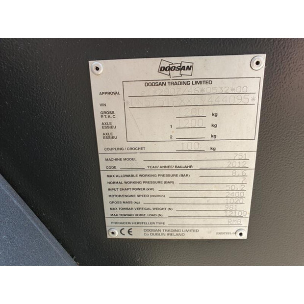 2012 INGERSOLL RAND 7/51-45935073