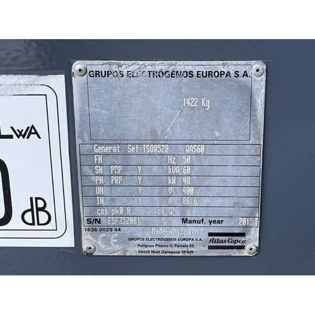 2015 Atlas-Copco QAS 60-45935841