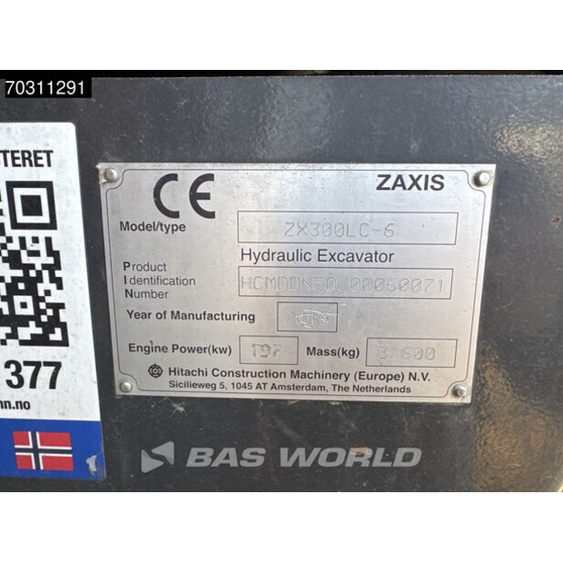 2016 Hitachi ZX300LC-6-45936705