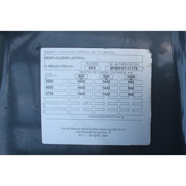 2018 Toyota 8FBM16T-46008102