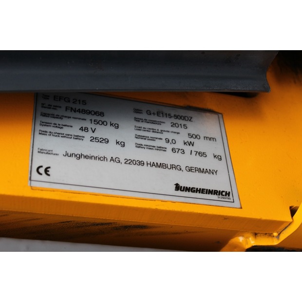 2015 Jungheinrich EFG 215 500 DZ-46008143