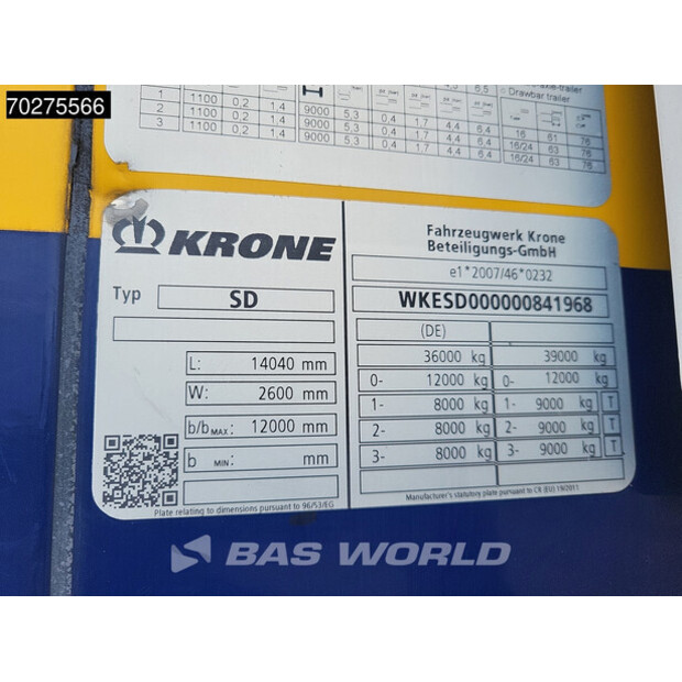 2018 Krone Thermo King SLXi 300-46010617