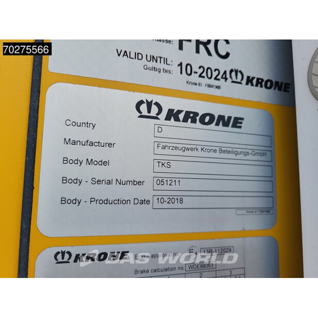 2018 Krone Thermo King SLXi 300-46010619