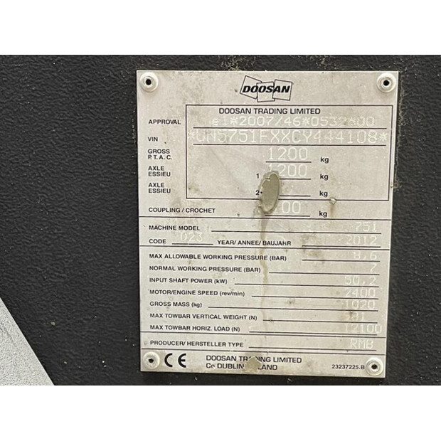 2012 INGERSOLL RAND 7 / 51 - N-46014154