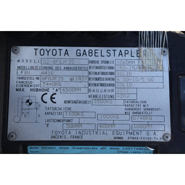 2011 تويوتا 02-8FGJF35-46017731