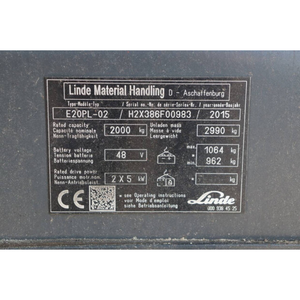 2015 ليندي E20PL-02-46018055