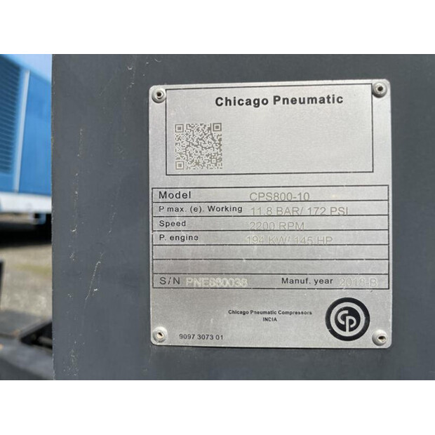 2018 CHICAGO PNEUMATIC CPS 800 - 10-46018179
