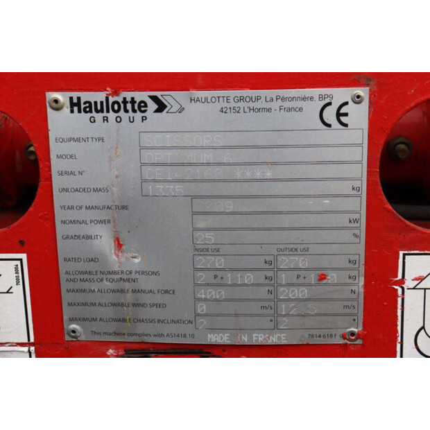 2009 Haulotte OPTIMUM 6-46018291