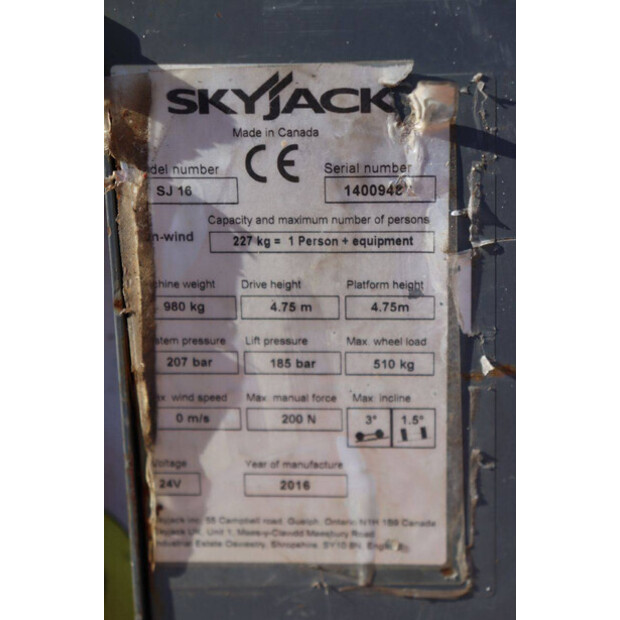 2016 SkyJack SJ16-46018533