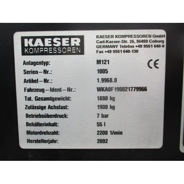 2002 Kaeser M121-46020121