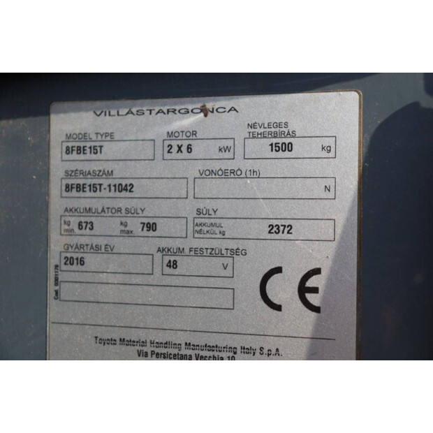 2016 Toyota 8FBE15T-46021897